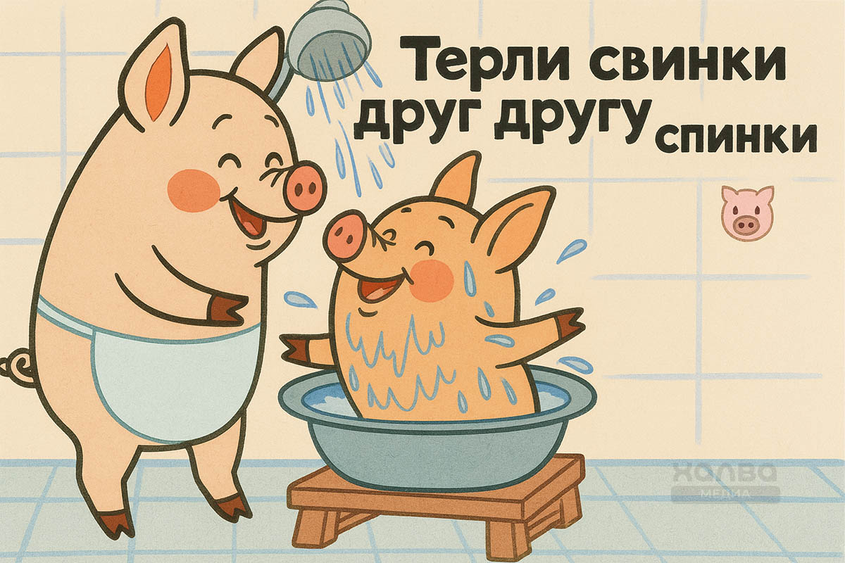 Тёрли свинки друг другу спинки