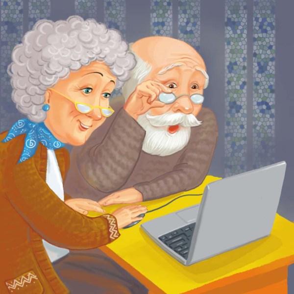 Бабушка рядышком с дедушкой